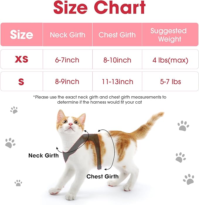 Cat Vest Harness and Leash Set for Walking, Escape Proof, Adjustable Kitten Harness, Breathable Mesh with Reflective Strips, Detective Conan-Inspired Design, Red, XS