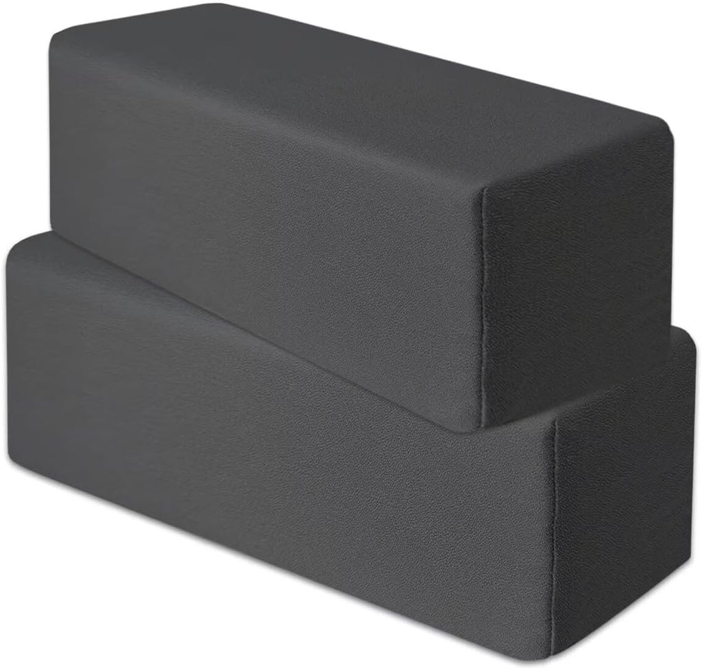 2 Pack Couch Arm Rest Pillow, Leatharie Waterproof Cover, High Density Foam Armrest Cushion, Headboard Cushion Elbow Support for Sofa Bed and Armchair,Dark Gray,6x6x20in