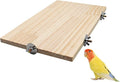 13.6×7.9 Inches Large Bird Perch Stand Platform, Natural Wooden Small Animals Cage Accessories, Rectangle Stand Perch Shelf for Parrot Parakeet Cockatiel Rat Hamster Guinea Pig Conure Chinchillas