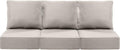 Luxury 24x24x6 Inch Patio Couch Cushions Set of 3 - Memory Foam Deep Seat Water-Resistant Patio Cushion for Lawn Dining Rocking Swivel Chairs Loveseat 3-Seater Sectional Sofa - Beige
