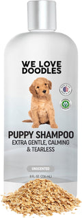 Puppy Shampoo & Conditioner | Made in USA | Tear Free | Best Shampoo for Puppies | Sensitive & Itchy Skin Wash | Oatmeal Bathing | Tearless, Unscented, 8oz [We Love Doodles]