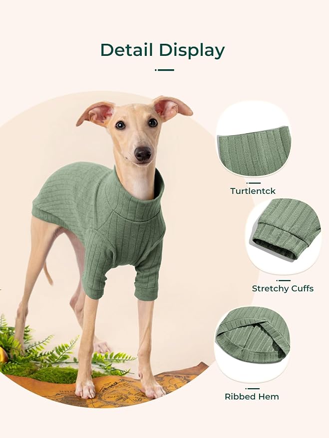 Dog Turtleneck Knitted Shirt Stretchy Pullover Sweater Winter Warm Puppy Clothes for Small Medium Dogs