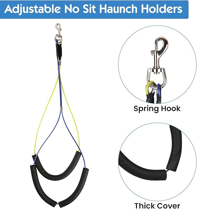 Professional Dog Grooming Table Arm with Double Clamp, 42" H Adjustable Pet Grooming Stand with Grooming Loop Noose for Small Medium Large Dog - Sturdy, and Easy-to-Install