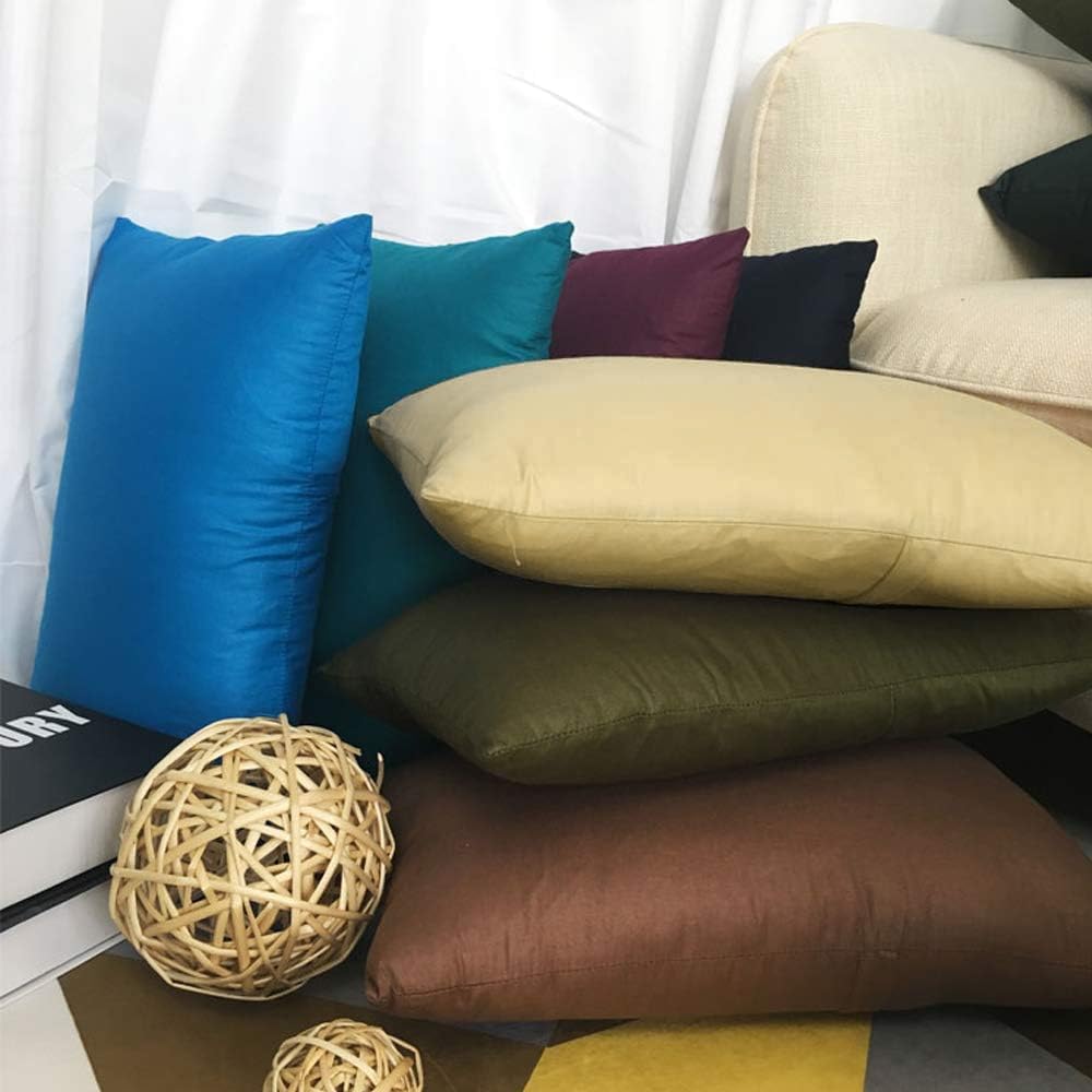 4-Pack 100% Cotton Lumbar Comfortable Solid Decorative Throw Pillow Case,Thmyo Rectangle Cushion Cover Pillowcase Sublimation Blank Pillow Covers DIY Throw Pillowcase(12x20inch/30x50cm, Khaki)