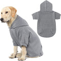 KOOLTAIL Basic Dog Hoodie - Soft and Warm Dog Hoodie Sweater with Leash Hole and Pocket, Dog Winter Coat, Cold Weather Clothes Sweatshirt for Small Medium Large Dogs Puppy Cat Boys Girls Grey XL/XXL