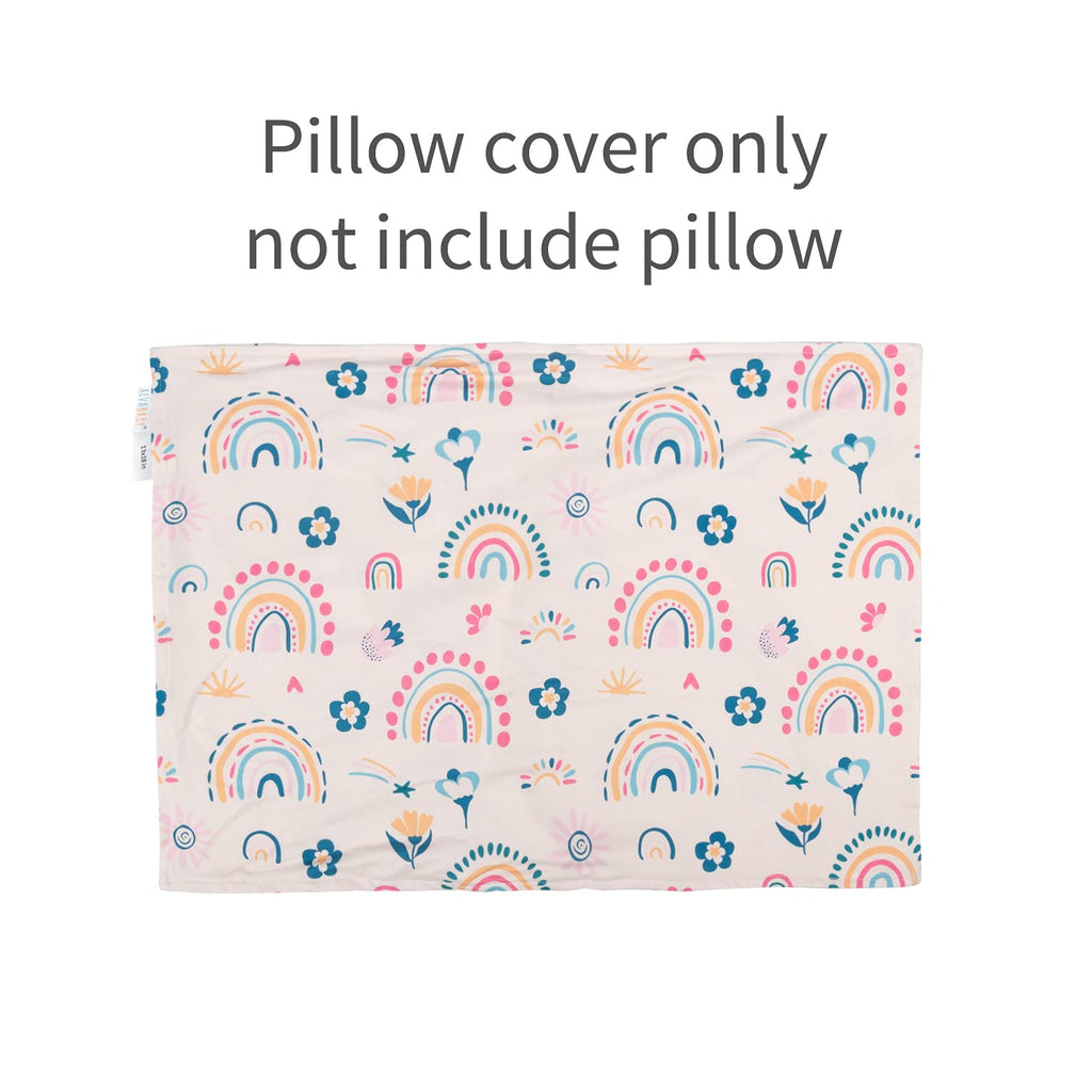 ALVABABY Toddler Pillow Cover Fits 13 x 18,12x 16 Kids Pillow 2 Pack Stretchy Soft Baby Pillow Cover Envelope Kids Pillowcases for Boys Girls Rainbow 2TPE03