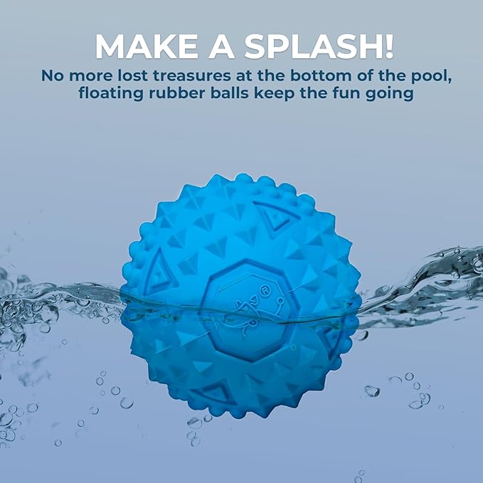 Best Pet Supplies Tough Dog Toys for Aggressive Chewers - Squeaky Dog Toys, Non-Toxic Spiky Ball for Dental Health, Interactive Toy, Pack of 2, Blue, Orange (L:3.5")