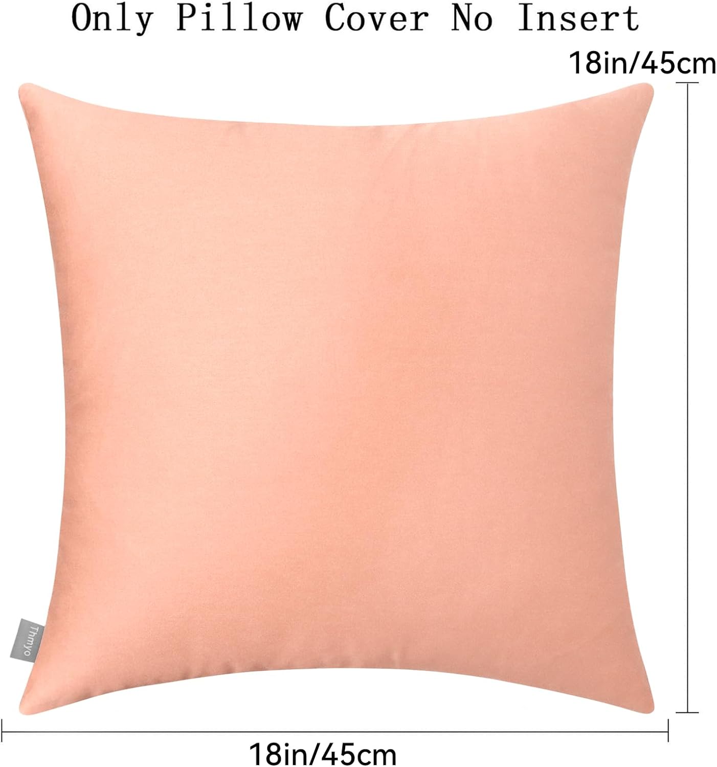 Thmyo 4-Pack 100% Cotton Comfortable Solid Decorative Throw Pillow Case, Square Cushion Cover Pillowcase Sublimation Blank Pillow Covers DIY Throw Pillowcase(18x18 inch/ 45x45cm,Sakura Pink)