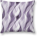 Lavender Throw Pillow Covers Modern Purple and Grey Striped Decorations for Bedroom Living Room Farmhouse Sofa Pillows Bed Couch 20x20 Inch