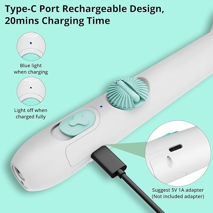 TBTeek Cat Toy, 2in1 Light and Retractable Pole with Feather, Rechargeable, Long Range 5 Modes, Interactive Toy for Indoor Cat Kitten Dog