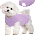 Dog Fleece Vest - Purple, S - Warm and Stretchable Sweatshirt | Sleeveless Lightweight Sweater, Pullover Design for Small Dogs, Chihuahua Clothes, Papillon, Pomeranian