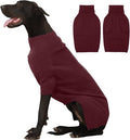 IECOii Extra Large Dog Sweater 4XL,Thermal Warm Dog Sweaters for Giant Breed Dogs,Turtleneck Knitted Knitwear for Pet Winter,Stretchy&Easy On Doggy Sweatshirt for Doberman,Great Dane(Burgundy,XXXXL)