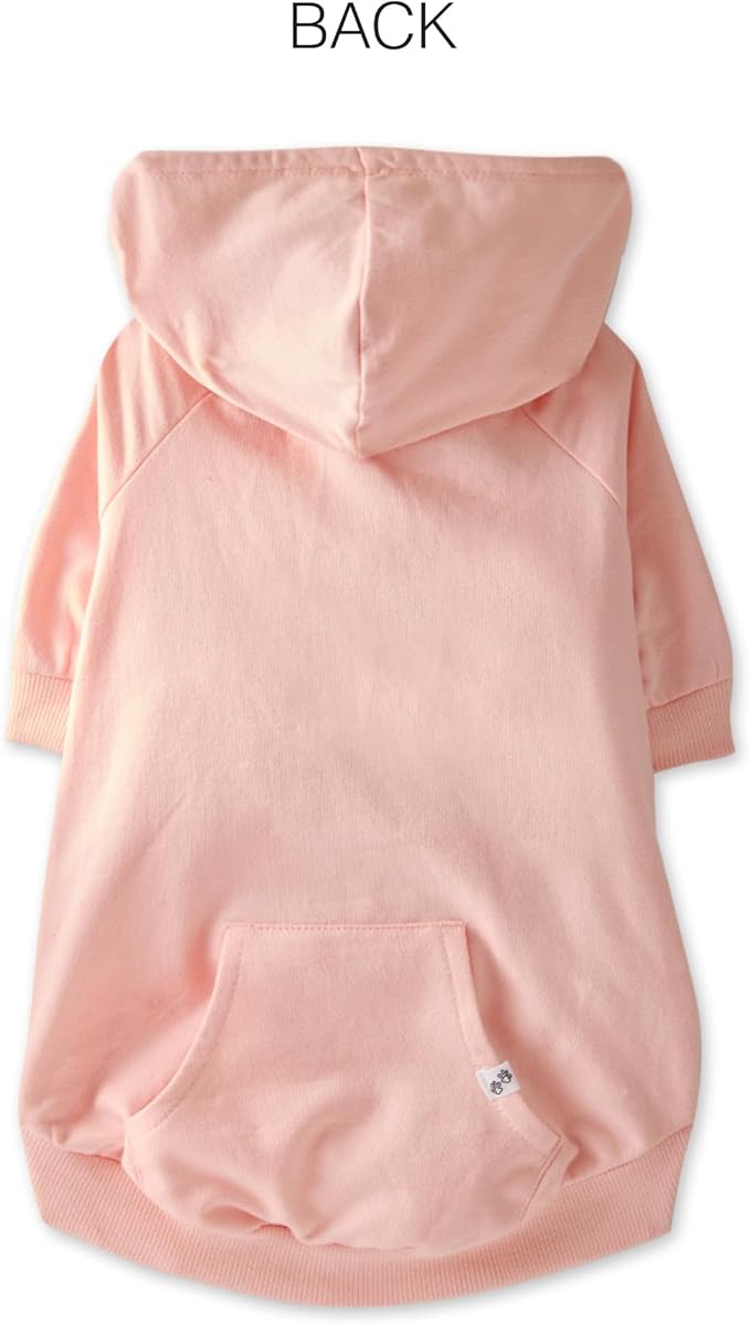 Rocky – The Orginal Lightweight Hooded TEE 100% Organic Cotton Dog Hoodie Pet Coat Sweater for Small, Medium, Large Dogs, Pink, Medium (20-45 lbs)