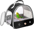 Bird Travel Carrier, Portable Small Bird Parrot Parakeet Carrier with Standing Perch and Soft Mat, Side Access Window Collapsible to Carry and Transport Birds Vet Visit