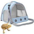 Bearded Dragon & Lizard Carrier - Portable Travel Carrier for Hedgehog, Rat, Parrot, Bird & Guinea Pig (Blue, 2)
