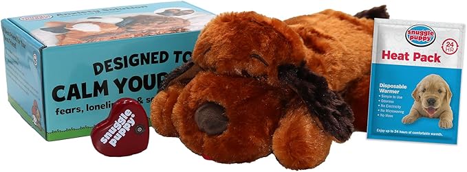Original Snuggle Puppy Toys - Heartbeat Puppy for Dogs - Pet Anxiety Relief and Calming Aid - Comfort Dog Toys for Behavioral Training