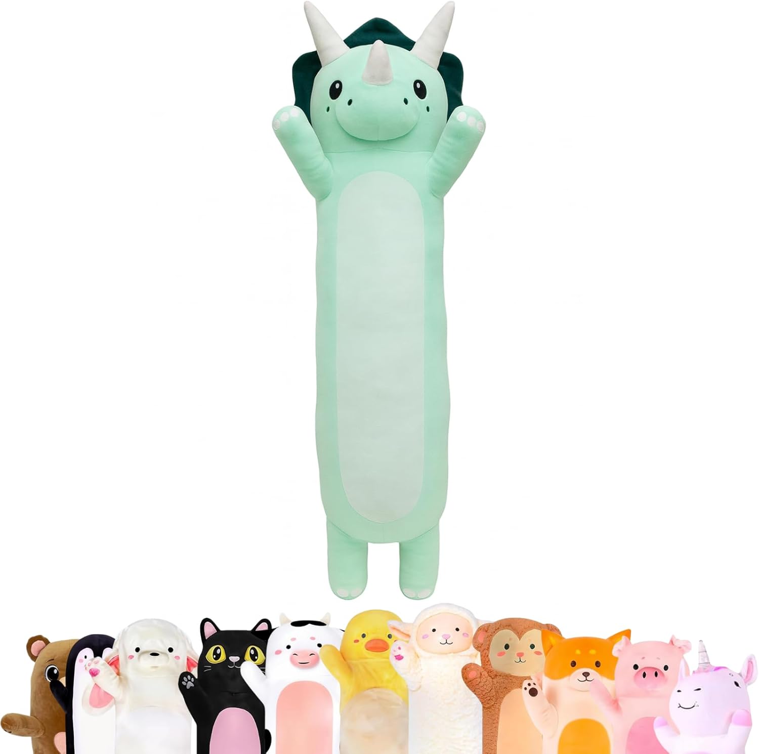 Plush Body Pillow for Kids | Long Stuffed Animal Cuddle Pillow | Soft Hugging Toy | Plushie Gift for Girls & Boys | Long Plush Body Pillow for Sleep & Comfort | Small, 60 CM