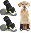 Dog Shoes for Hot Pavement Anti-Slip Dog Boots Waterproof Dog Shoes for Small to Large Dogs with Reflective Straps Pet Dog Boots for Hiking.4Pcs Soft Breathable Paw Protectors for Dogs