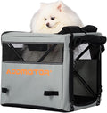 Addmotor Soft Sided Pet Carrier, Large Cat Carriers for Small Dogs Medium Large Cats up to 25 Lbs, Cat Carrier Soft for 2 Cat with Mental Frame for E-Trike Basket, Waterproof 600D, Gray