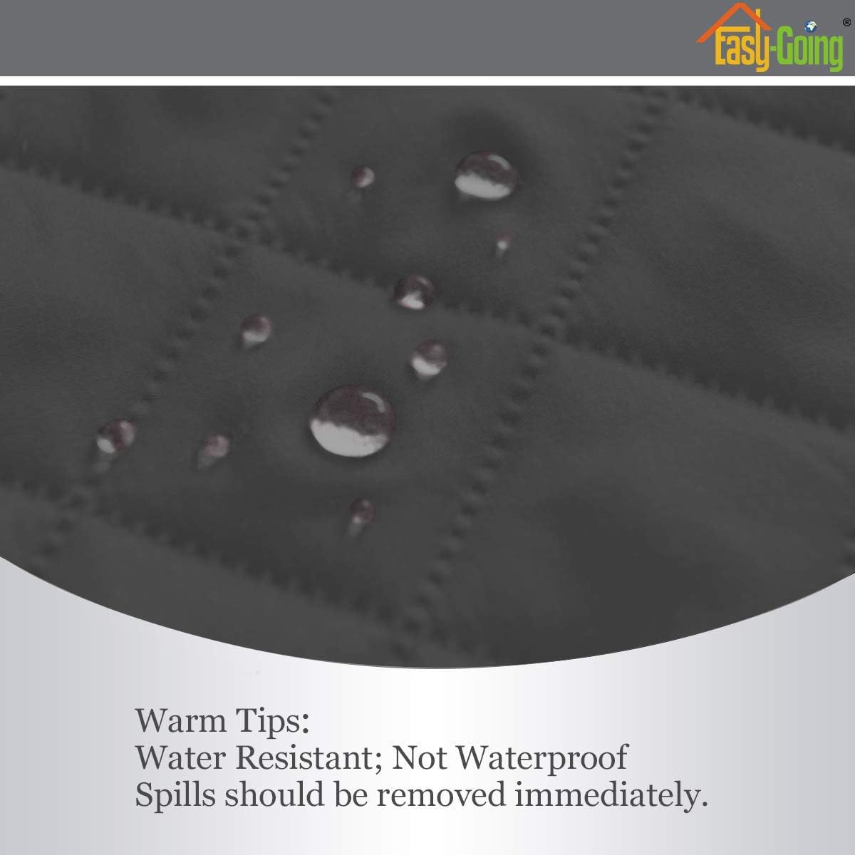 Easy-Going Recliner Sofa Slipcover Reversible Sofa Cover Water Resistant Couch Cover Furniture Protector with Elastic Straps for Pets Kids Children Dog Cat (Recliner, Dark Gray/Beige)