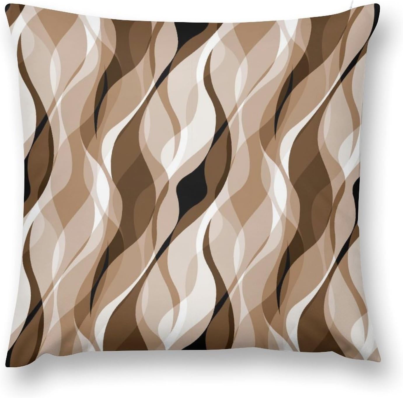 Brown Throw Pillow Covers Modern Abstract Grey and Brown Striped Decorations for Bedroom Living Room Farmhouse Sofa Pillows Bed Couch 22x22 Inch