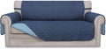 Easy-Going Sofa Slipcover Reversible Loveseat Sofa Cover Couch Cover for 2 Cushion Couch Furniture Protector with Elastic Straps for Pets Kids Dog Cat (Oversized Loveseat, Dark Blue/Light Blue)