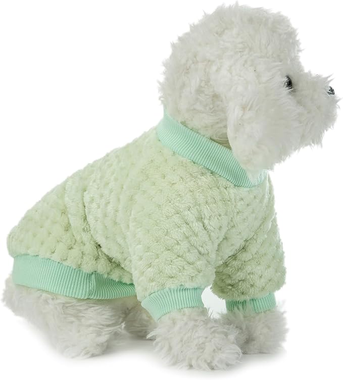 Dog Sweater, 2 or 3 Pack Dog Sweaters for Small Medium Dogs or Cat, Warm Soft Flannel Pet Clothes for Dogs Girl or Boy, Dog Shirt Coat Jacket (X-Small, Pink+Purple+Light Green)