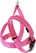 EzyDog Quick Fit Dog Harness – No Pull Harness for Training, Everyday Walking, and Easy Control - Adjustable Fit, Reflective, and Padded (Small, Pink)