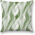 Green Throw Pillow Covers Modern Abstract Ombre Green Striped Decorations for Bedroom Living Room Farmhouse Sofa Pillows Bed Couch 18x18 Inch