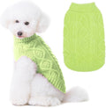 BINGPET Thermal Knitted Dog Sweater for Small Medium Large Dogs,Winter Dog Cat Coat Warm Sweartershirts Outfits,Classic Cable Knit Turtleneck Pullover Dog Jumper Coat Warm Sweartershirts