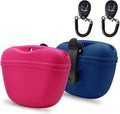 AUDWUD Silicone Dog Treat Pouch,Clip on Portable Training Container,Convenient Magnetic Buckle Closing and Waist Clip,No BPA