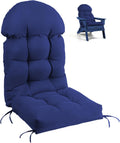 FUNBERRY Adirondack Chair Cushion, Thicken Comfy Cushions for Rocker Non Slip Fade Shield Waterproof High Back with Ties