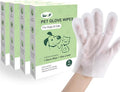 WLP Pet Glove Wipes for Dogs & Cats, Cleaning Deodorizing Hypoallergenic Hydrating Grooming Wipes, Individually Wrapped, Enriched with Aloe & Jojoba Oil for Daily Care, Traveling (24 PCS)