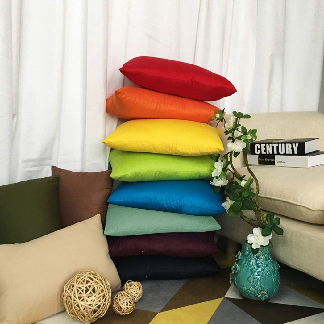 Thmyo 4-Pack 100% Cotton Lumbar Comfortable Solid Decorative Throw Pillow Case, Rectangle Cushion Cover Pillowcase Sublimation Blank Pillow Covers DIY Throw Pillowcase(12x20inch/30x50cm, Mist Green)