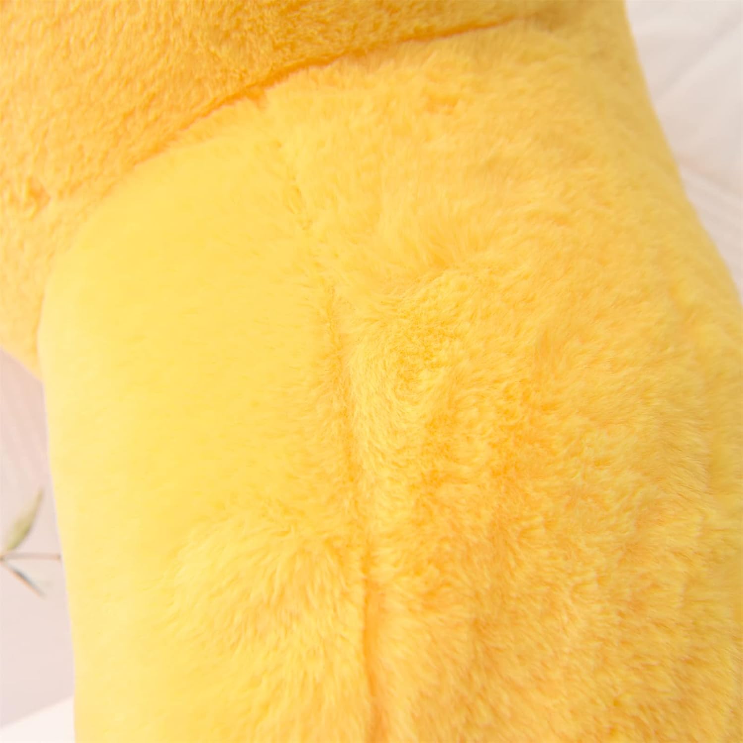 A Nice Night Faux Fur Reading Pillow Bed Wedge Large Adult Children Backrest with Arms Back Support for Sitting Up in Bed/Couch for Bedrest,Yellow