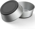 304 Stainless Steel Dog Bowls Set of 2, Anti Rust Metal & Non Slip Rubber Base, Heavy Duty Large Feeding Dishes, Food Grade BPA Free, Food and Water Bowl for Medium Dogs (48oz, 6cup)