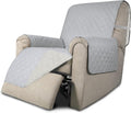 Easy-Going Recliner Chair Slipcover Reversible Sofa Cover Water Resistant Couch Cover Furniture Protector with Elastic Straps for Pets Dog (Recliner 22 inch, Light Gray/Ivory)