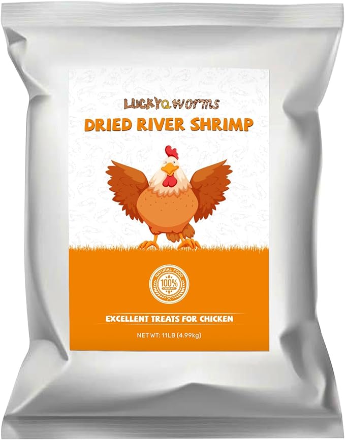 Dried River Shrimp 11lb High Protein Freeze Red Dried Shrimp All Natural Treat for Chicken, Turtles, Reptiles, Fish & Poultry, Perfect for Aquariums, Ponds, Backyard Chickens and Birds