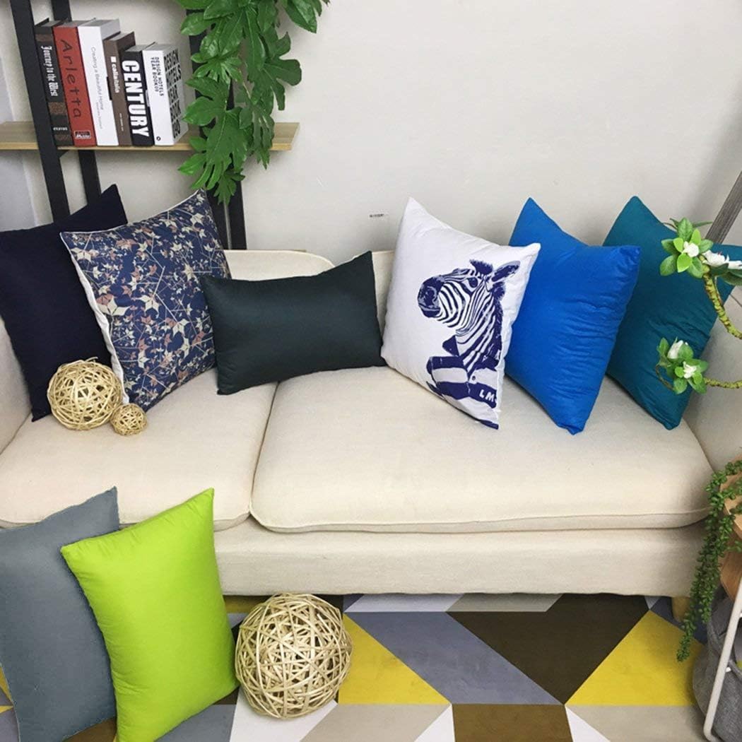 4-Pack 100% Cotton Lumbar Comfortable Solid Decorative Throw Pillow Case,Thmyo Rectangle Cushion Cover Pillowcase Sublimation Blank Pillow Covers DIY Throw Pillowcase(12x20inch/30x50cm, Dark Grey)