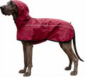 Mosucoirl Dog Raincoat Jacket Reflective Adjustable Hooded Pet Poncho Rain Coats with Leash Hole Waterproof Clothes for Small Medium Large Dogs (Red, XL)