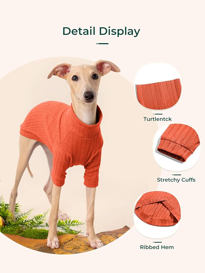 Dog Turtleneck Knitted Shirt Stretchy Pullover Sweater Winter Warm Puppy Clothes for Small Medium Dogs
