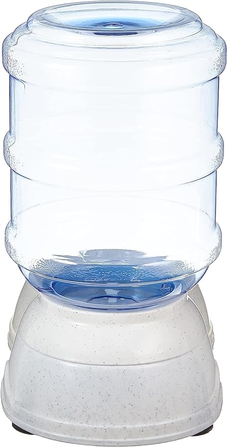 Amazon Basics Gravity Pet Water Dispenser for Cat, Dog, 1 gallon Capacity, Small, Gray