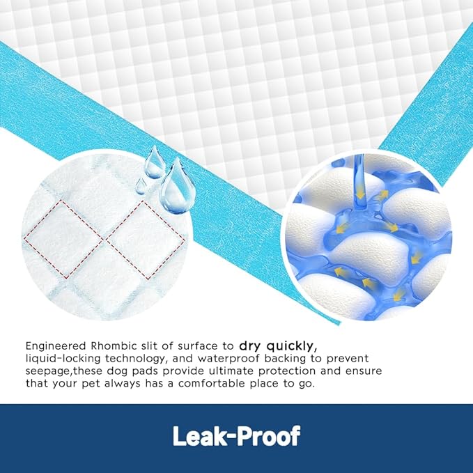 50 Count 28” x 34” XL Disposable Dog Pee Pads, Super Absorbent Leakproof Quick Drying Puppy Pee Pads for Dogs, Extra Large Disposable Dog Training Pads
