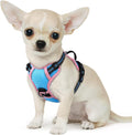 Eagloo Small Dog Harness No Pull, Service Vest with Reflective Strips and Control Handle, Adjustable and Comfortable for Walking, No Choke Pet Harness with 2 Metal Rings, Pink & Blue, XS