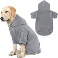 KOOLTAIL Basic Dog Hoodie - Soft and Warm Dog Hoodie Sweater with Leash Hole and Pocket, Dog Winter Coat, Cold Weather Clothes Sweatshirt for Small Medium Large Dogs Puppy Cat Boys Girls Grey XXL