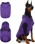 IECOii Dog Sweatshirts for Large Dogs, Basic Dog Hoodie for Large Size Dogs, Pet Pullover Sweatshirt with Hood Lightweight Fall Sweater for Doberman, Pitbull, Labrador, Purple, 2XL (No Fleece Lined)