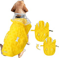 Waterproof Dog Raincoat, Adjustable Reflective Lightweight Pet Rain Clothes with Poncho Hood (Yellow(Water-Activated Color Change), Medium)