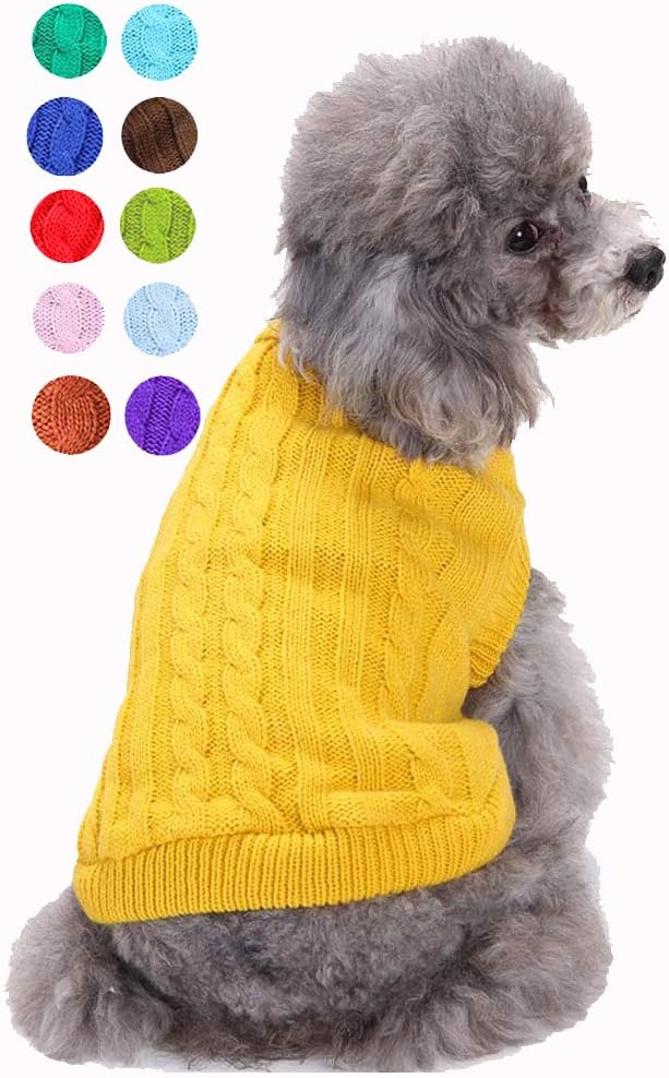 Dog Sweater, Warm Dog Sweaters for Small Dogs Medium Large Dogs, Cute Winter Classic Turtleneck Pet Sweater Cat Sweater Dog Clothes Coat Dog Christmas Sweaters for Girls Boys Dog Puppy Cat