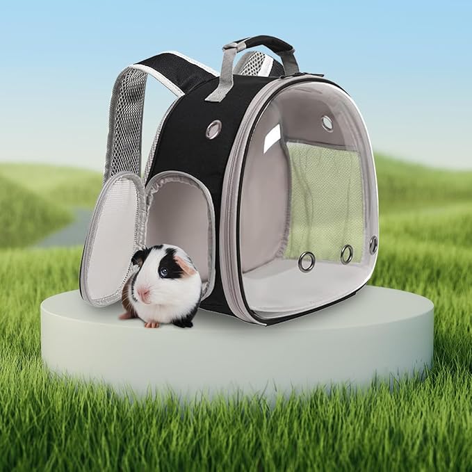 Guinea Pig Backpack, Space Capsule Bubble Window Small Animal Backpack for Guinea Pig, Bird Bunny Rabbit
