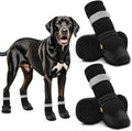 Hcpet Dog Shoes, Dog Boots & Paw Protectors for Winter Snowy Days, Rainy Weather, Outdoor Anti-Slip Sole Dog Booties for Hardwood Floor Black-Leg 8